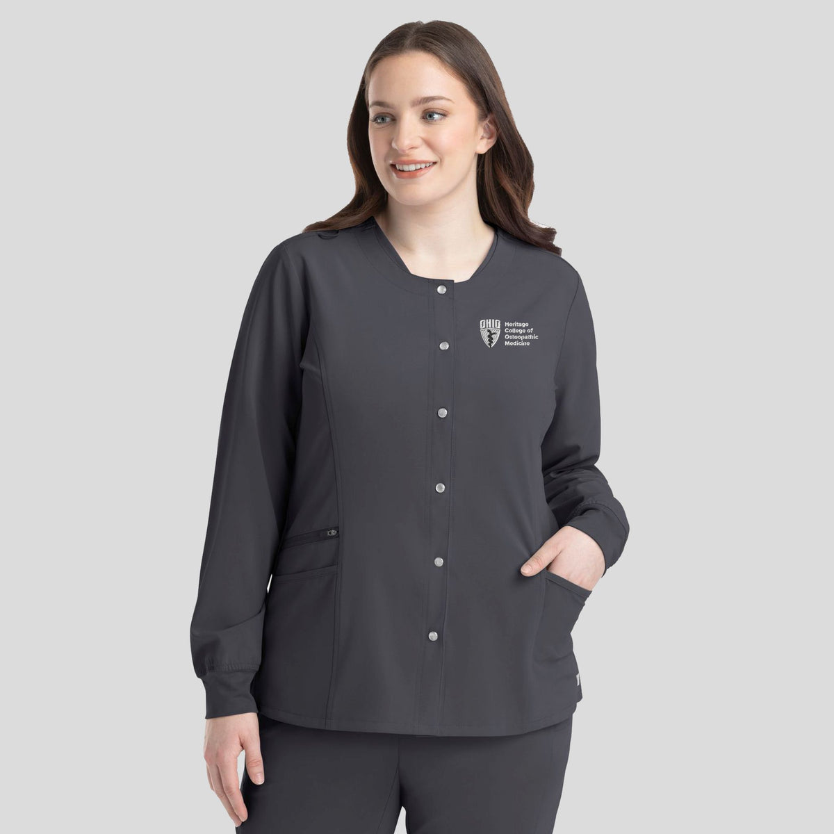 Ohio University Women’s Snap Jacket | Pewter