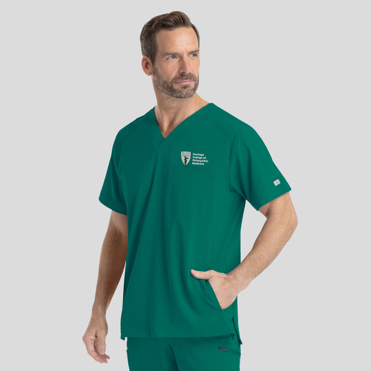 Ohio University Men's V-Neck Top | Hunter